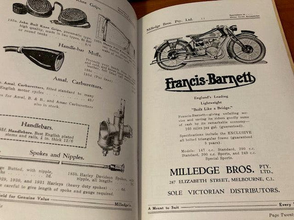 Reprint - 1930/31 Milledge Bros Catalogue