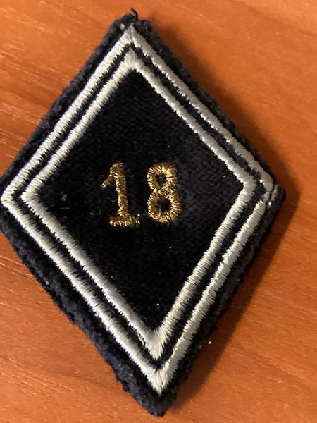 French 18th Signals Collar Tab