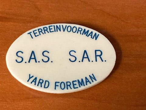 South African Railways Yard Foreman Badge