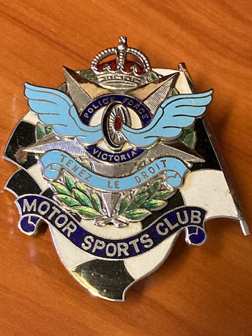 Scarce - Victoria Police Force  Motor Sports Club Car Badge