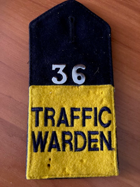 UK - Vintage Traffic Warden Shoulder Insignia