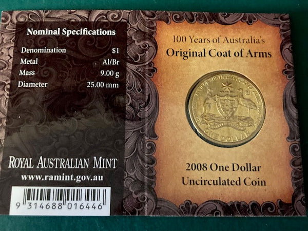 2008 - Aus Coat of Arms "S" One Dollar