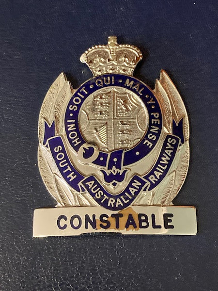 South Australian Railways Constable Cap Badge