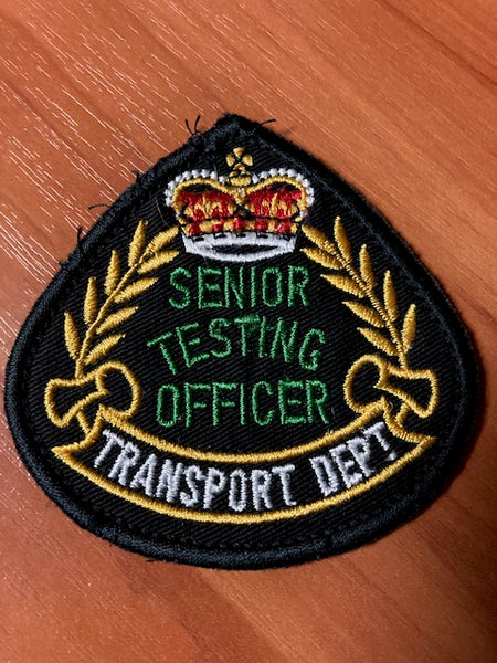 QLD Transport Dept Senior Testing Officer Patch