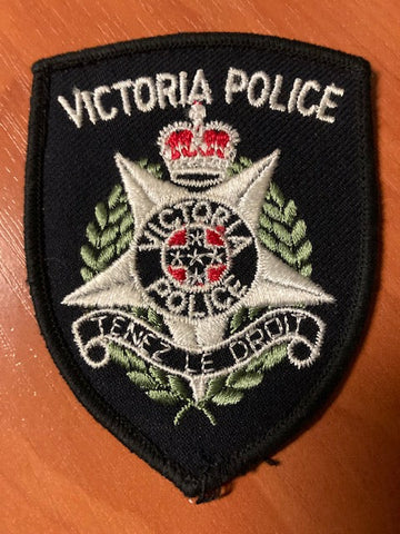 Victoria Police Black Latin Motto Patch