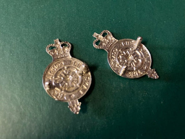 Lancashire Constabulary Collar Badge Pair