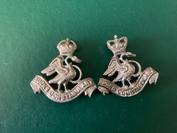 Buck's  Constabulary Collar Badge Pair