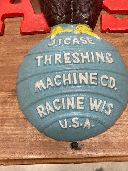 Cast Iron J I Case Machine Company Wall Plaque