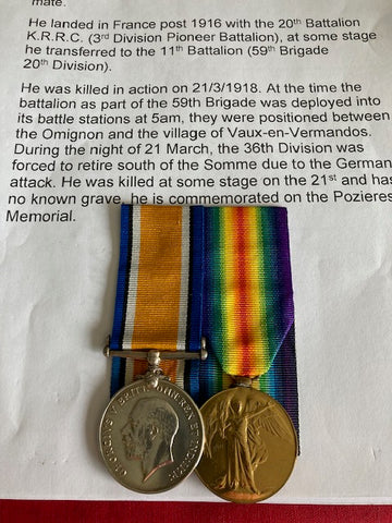 WW1 - KAI Medal Pair