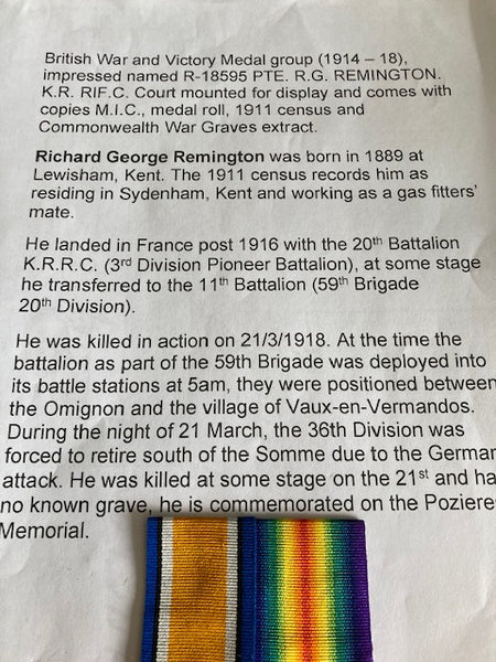 WW1 - KAI Medal Pair
