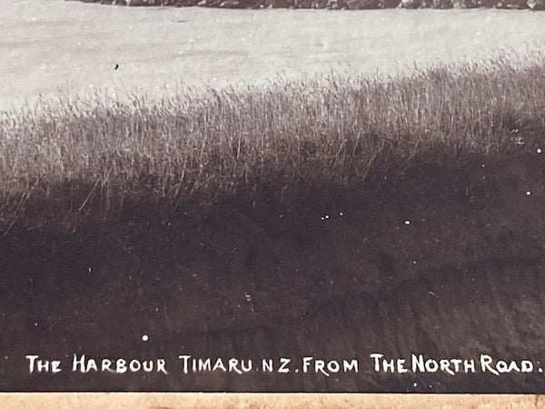 Vintage Timaru Harbour NZ Albumen Photo