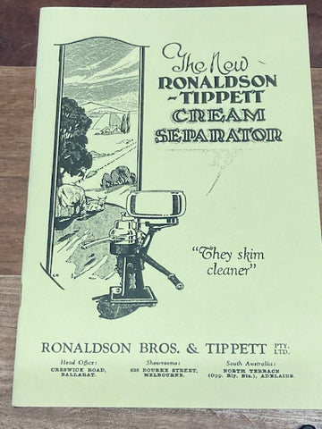 Ronaldson Tippett Cream Separator