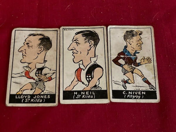 1933 - Carreras Football Caicature Cards