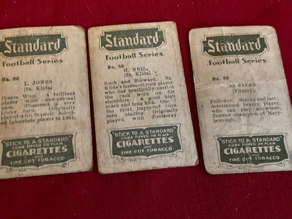 1933 - Carreras Football Caicature Cards