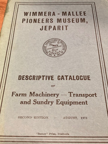 Pioneers Museum Jeparit Catalogue