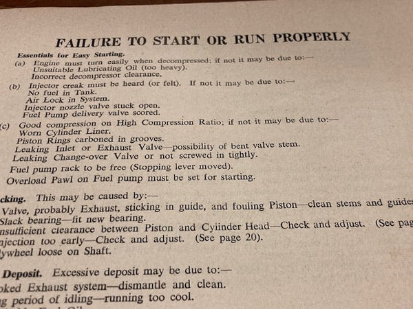 Lister Diesel Instruction Manual