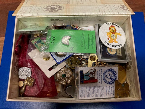 Box of Badges & Fobs
