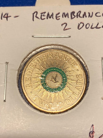 2014 - Remembrance 2 Dollar Coin