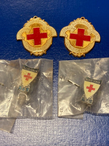Red Cross Fobs & Badges