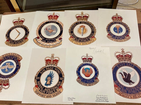 Lot of RAAF Coat of Arms Photo Prints
