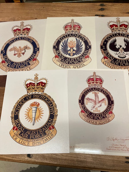 Lot of RAAF Coat of Arms Photo Prints