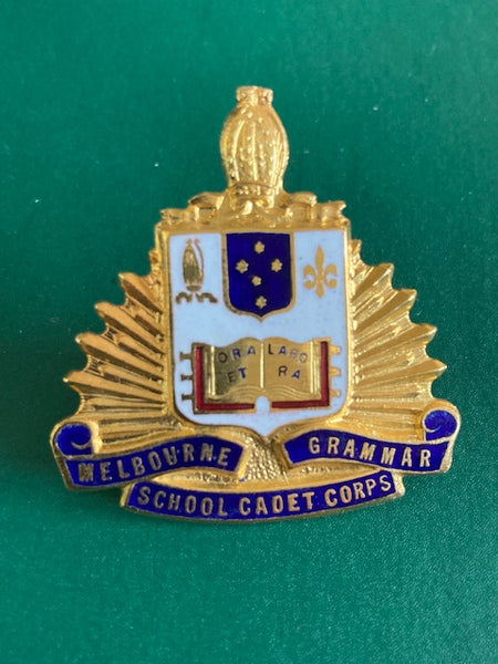 Melbourne Grammar School Cadet Corps Cap Badge