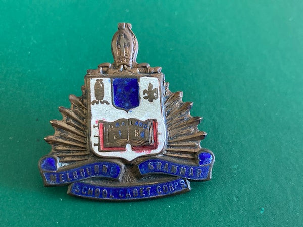 Melbourne Grammar School Cadet Corps Enamel Cap Badge | Rustys