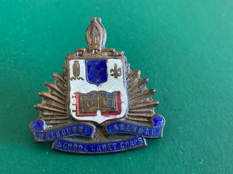 Melbourne Grammar School Cadet Corps Enamel Cap Badge