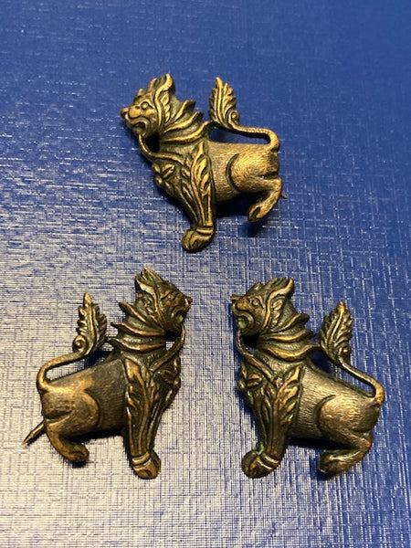 Lion Collar Badges