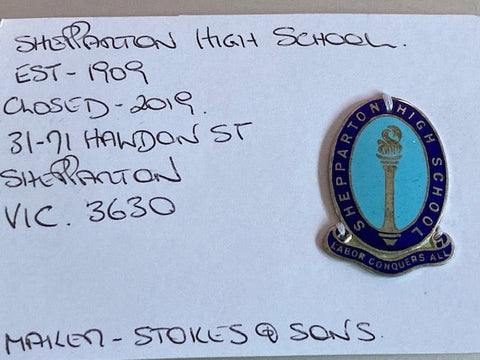 Shepparton High School Enamel Badge