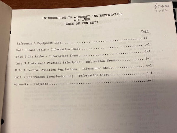 Introduction to Aircraft Instrumentation