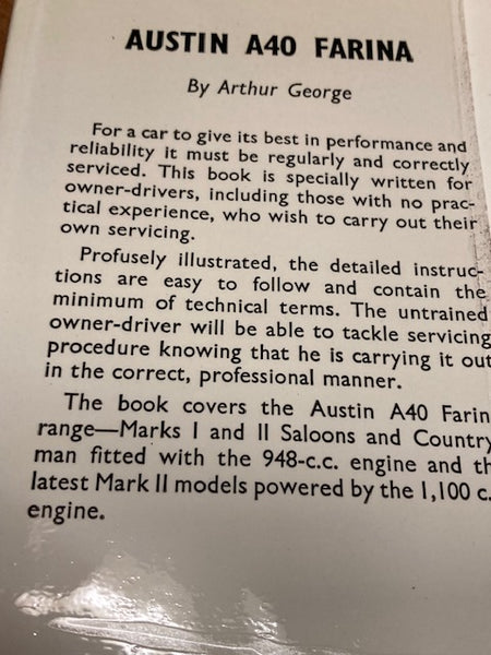 Austin A40 Farina Service Manual