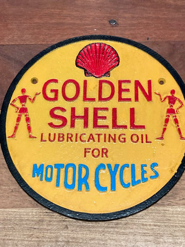 Shell Oil for Motor Cycles Cast Iron Sign