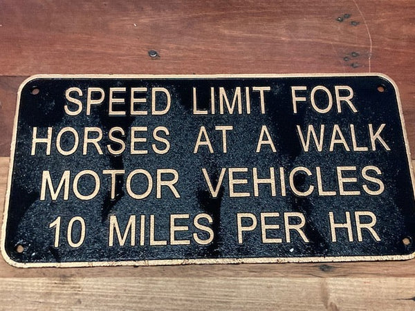 Cast Iron Speed Limit Sign