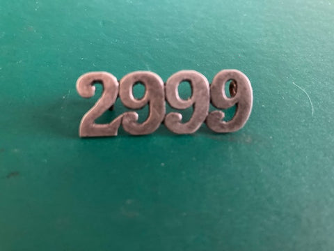 Vintage Police Silver Numeral Badge