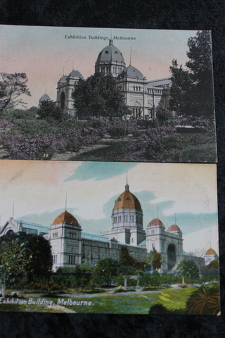 2 - Melbourne Exhibition Building Postcards