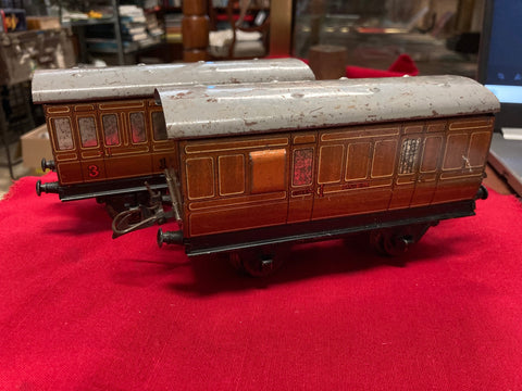 Pair - Hornby "O" Gauge Carriages