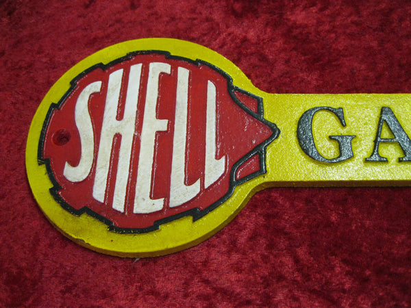 Cast Iron Shell Garage Sign