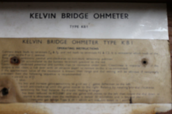 1950's - Kelvin Bridge Ohmeter