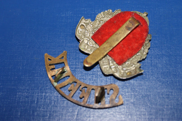 The Suffolk Regiment Cap and Shoulder Title