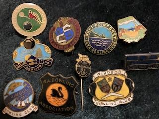 Vintage Bowling Club Badges