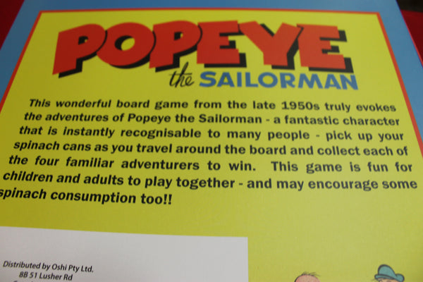 Popeye The Sailorman Board Game