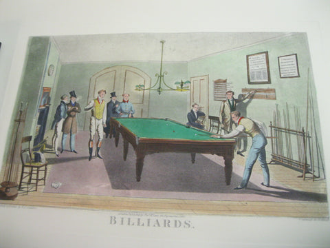Original 1827 Billiards Etching