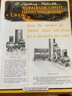 Ronaldson -Tippett Electric Lighting Plant Pamphlet
