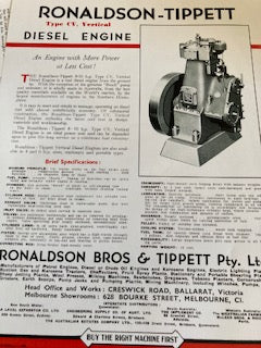 Ronaldson - Tippett Diesel Engine Pamphlet