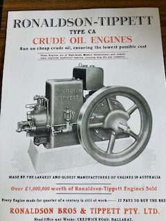 Ronaldson - Tippett Crude Oil Engines Pamphlet