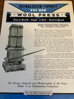 Ronaldson - Tippett Wool Press Pamphlet