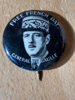 WW2 - Free French Day Button Badge