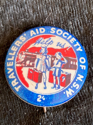 Traveller's Aid Society of NSW Button Badge