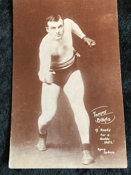 1908 - Boxer Tommie Burns Photo Card